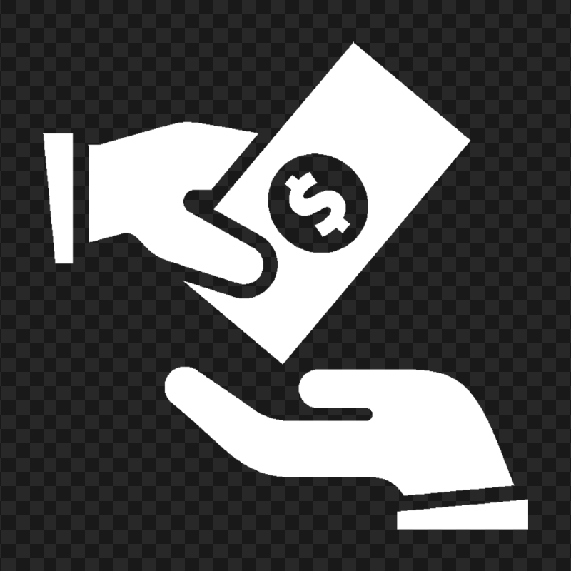 Download HD White Hand To Hand Money, Cash Payment Icon PNG