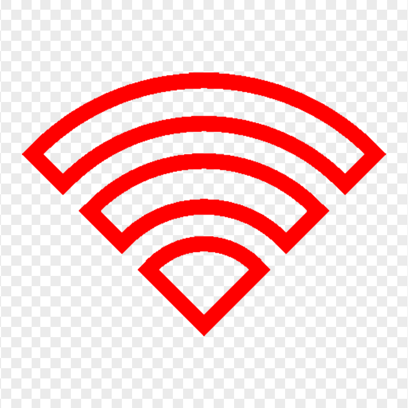 Download HD Wifi Red Outline Logo Icon Symbol PNG