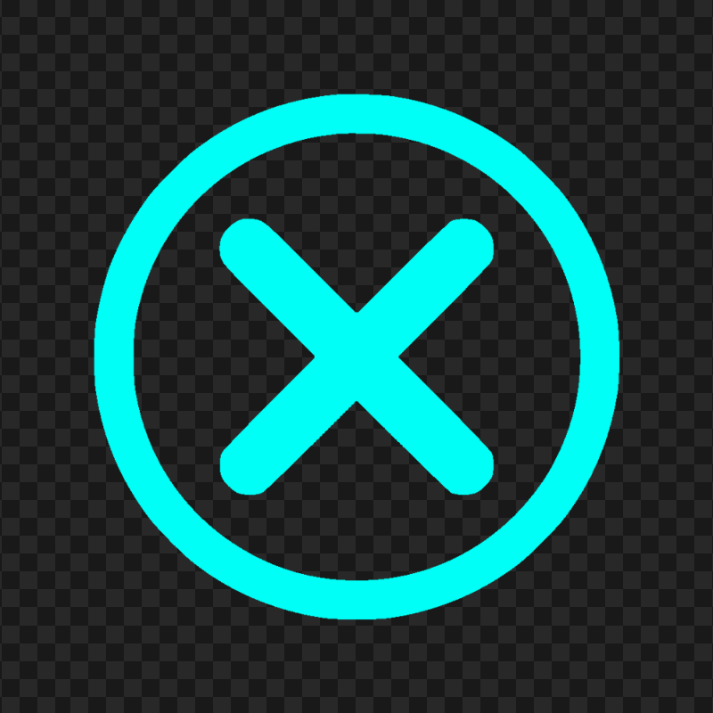 Download Light Blue Round Close X Logo Icon PNG