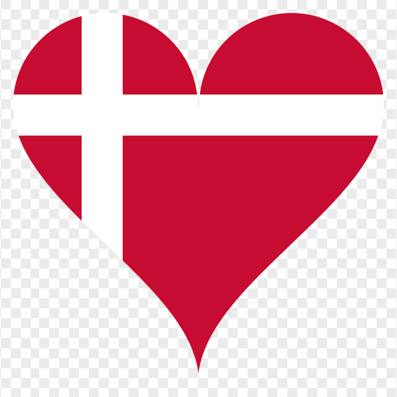 Download Love Denmark Flag Heart PNG