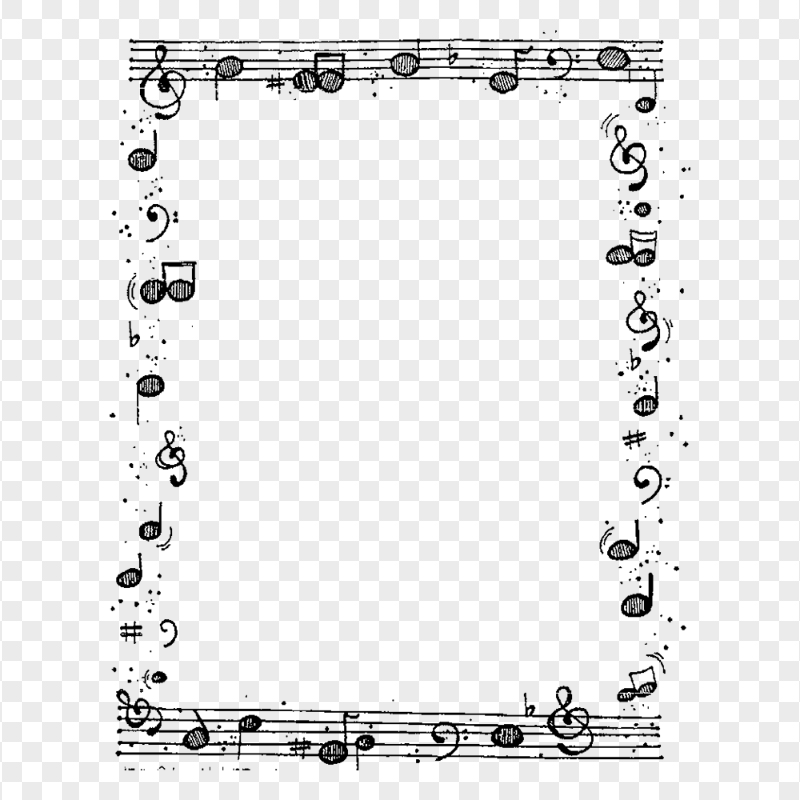 Download Musical Notes Frame PNG