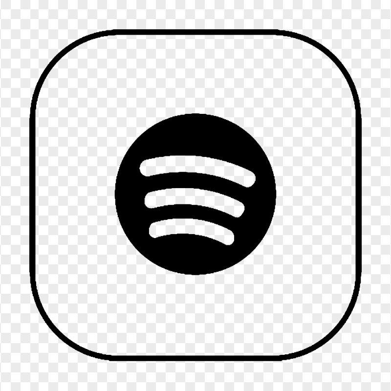 Download Outline Spotify Square App Icon PNG Citypng