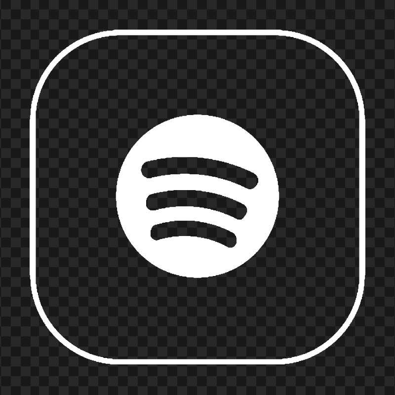 Download Outline Spotify Square App Icon PNG