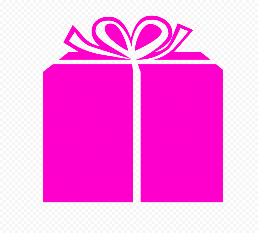 Download Pink Gift Box Bow Tie Icon PNG