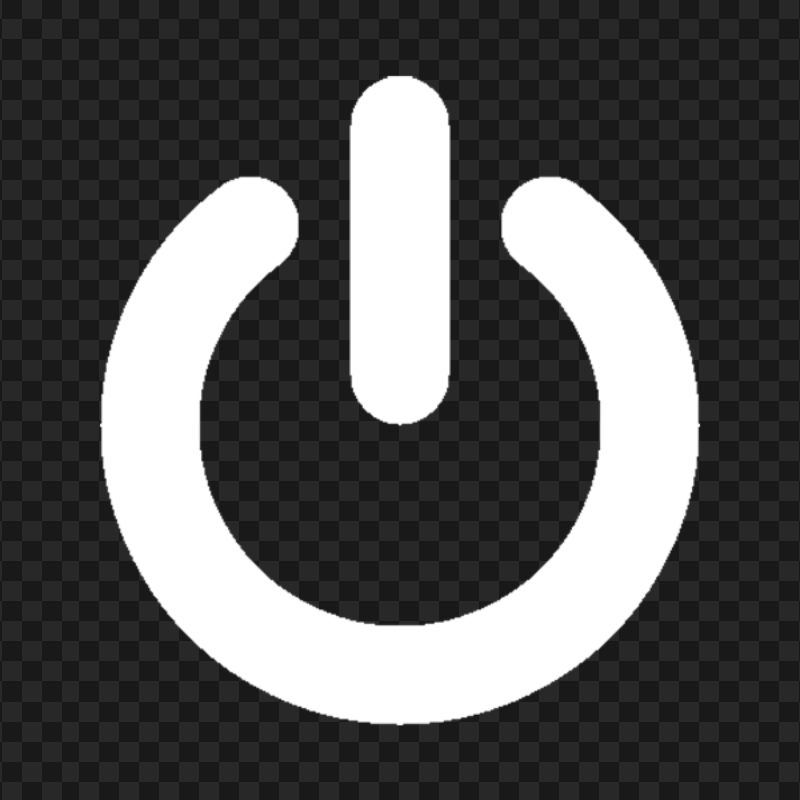 Download Power On Off White Button Icon PNG