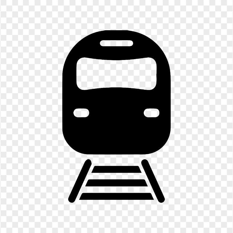 Download Rail Train Black Icon Front View PNG