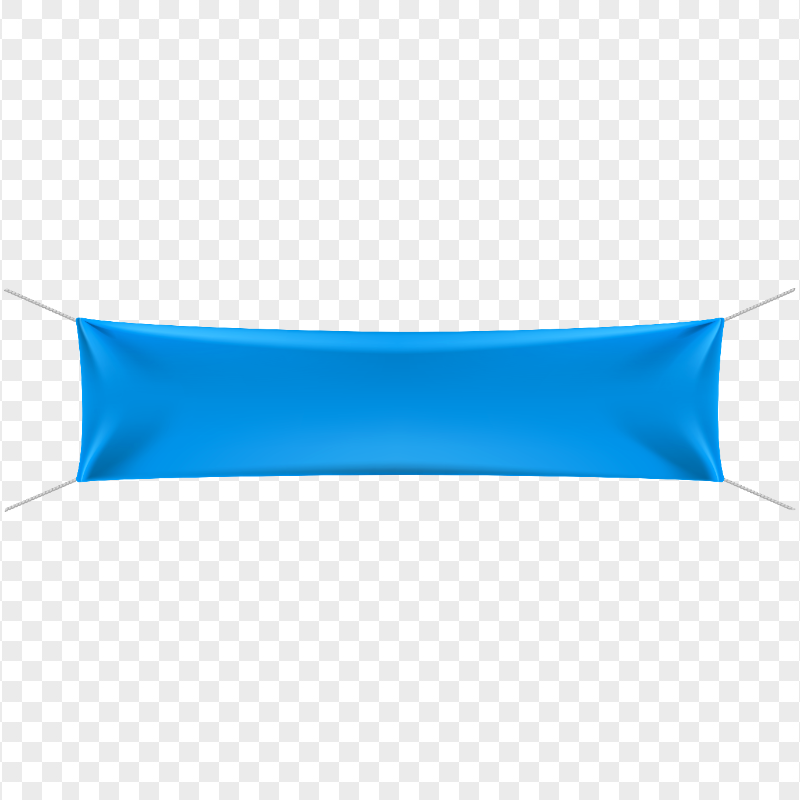 Download Realistic Hanging Blue Banner Ribbon PNG