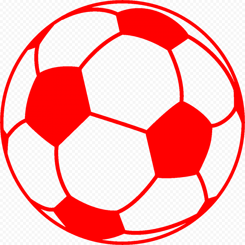 Download Red Football Outline Ball Icon PNG Citypng