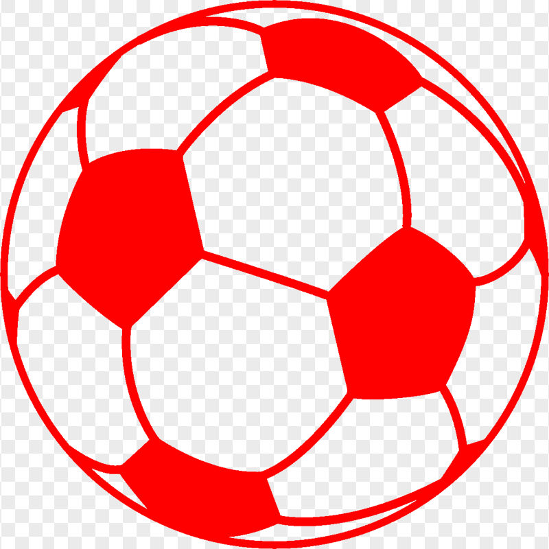 Download Red Football Outline Ball Icon PNG