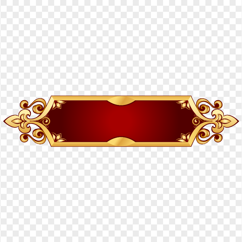 Download Red & Gold Decorative Banner PNG