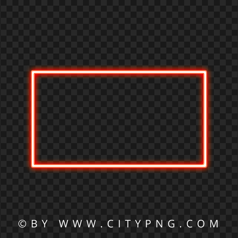 Download Red Neon Horizontal Frame PNG