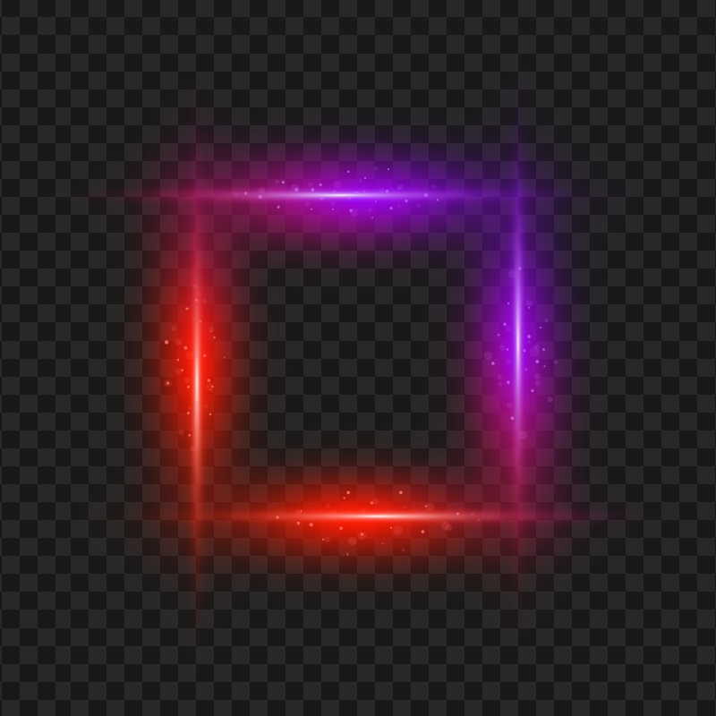 Download Red & Purple Glowing Square Frame PNG