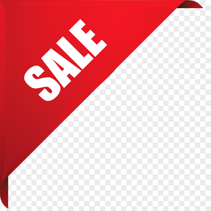 Download Red Sale Label Corner Illustration PNG