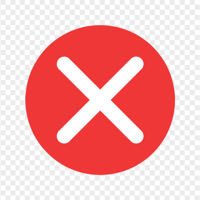 Download Round Cross X Mark Red Icon PNG