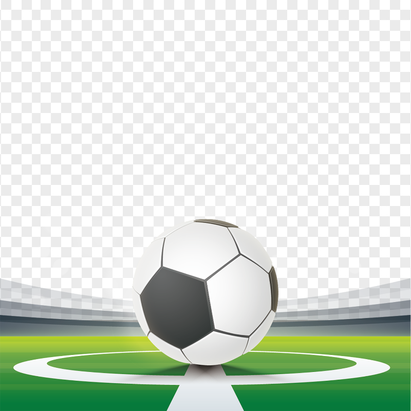 Download Soccer Ball On Field Illustration PNG