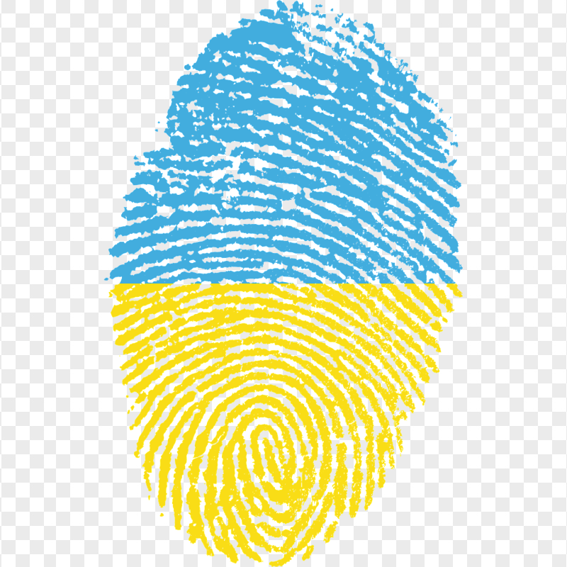 Download Ukraine Flag Fingerprint PNG