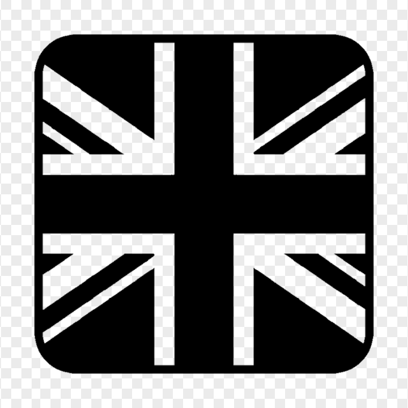 Download United Kingdom UK Square Black Flag Icon PNG