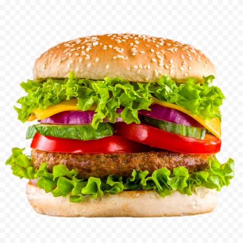 Download Veggie Cheeseburger Fast Food PNG