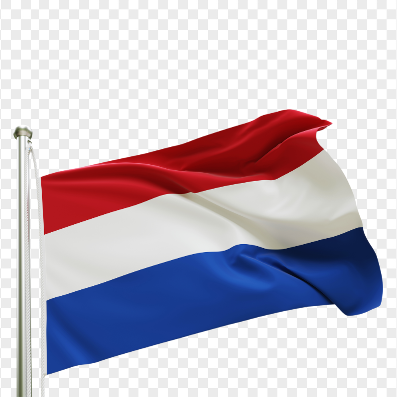 Download Waving Netherlands Flag Pole PNG