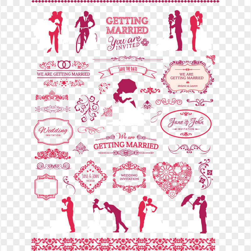 Download Wedding Marriage Elements PNG