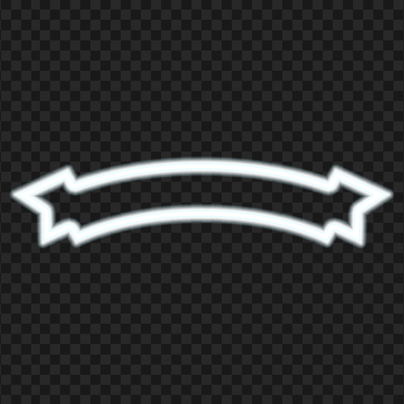 Download White Neon Ribbon Banner PNG