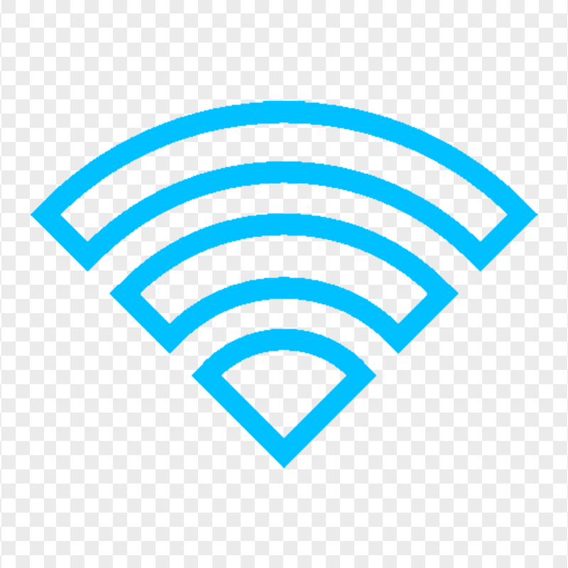 Download Wifi Blue Outline Logo Icon Symbol PNG