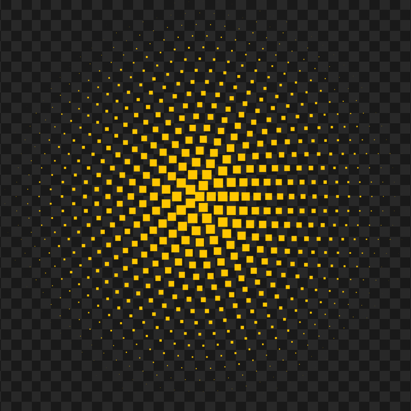 Download Yellow Circular Halftone Abstract PNG