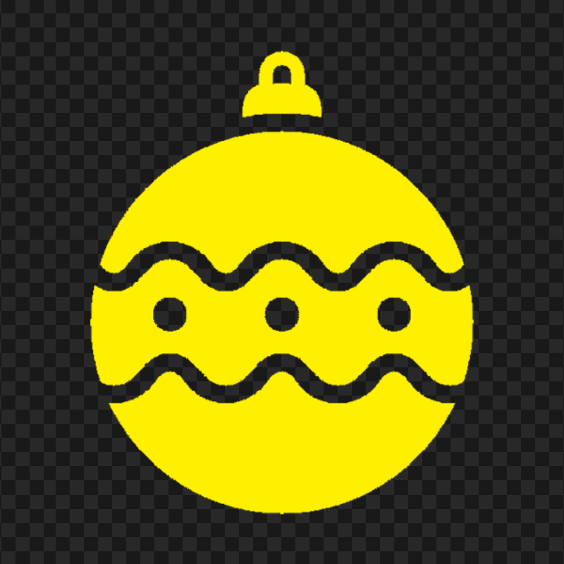 Download Yellow Ornament Ball Icon PNG