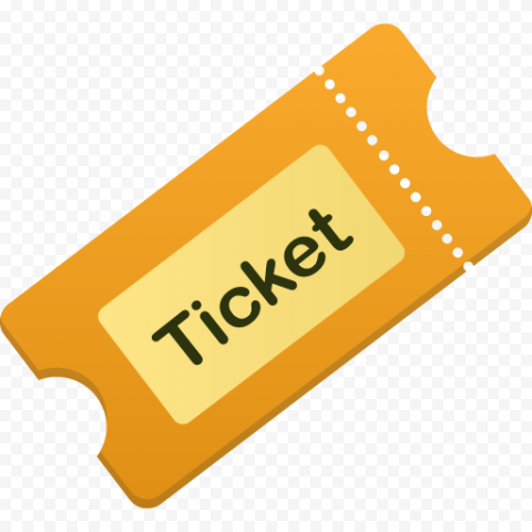 Download Yellow Ticket Illustration Icon PNG | Citypng