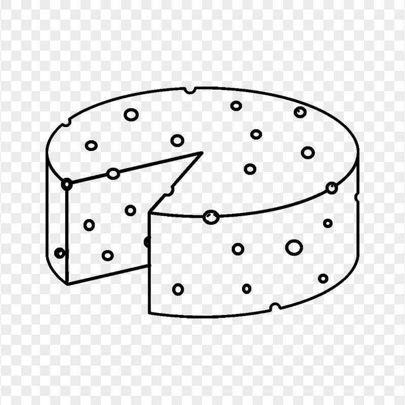 Drawing Outline Wheel Cheese PNG