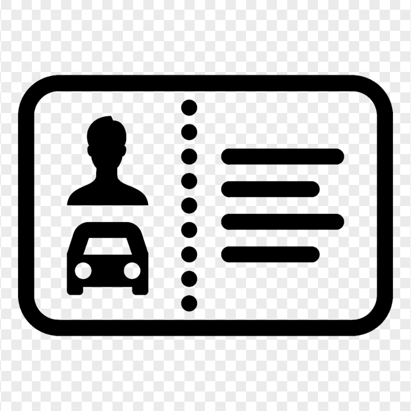 Driver's License Black Icon
