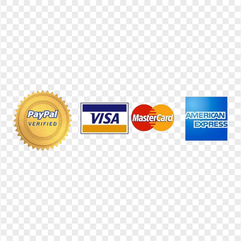 E-commerce PayPal Payment With Credit Cards Icons