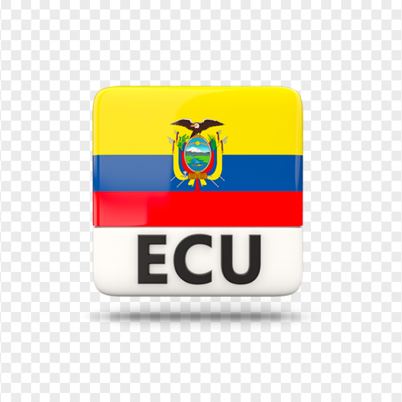ECU Ecuador Square Flag Icon PNG
