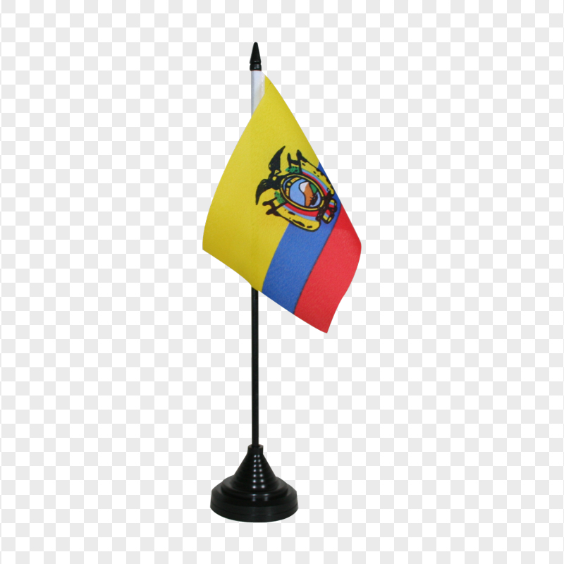 Ecuador Desk Flag Pole PNG Image