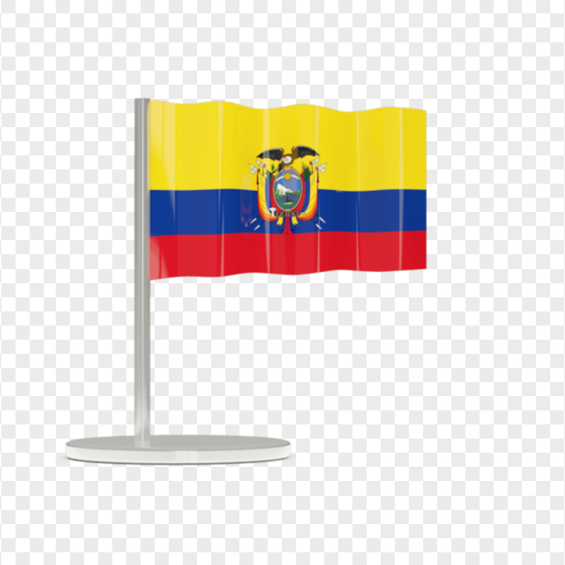 Ecuador Flag Pole Icon PNG