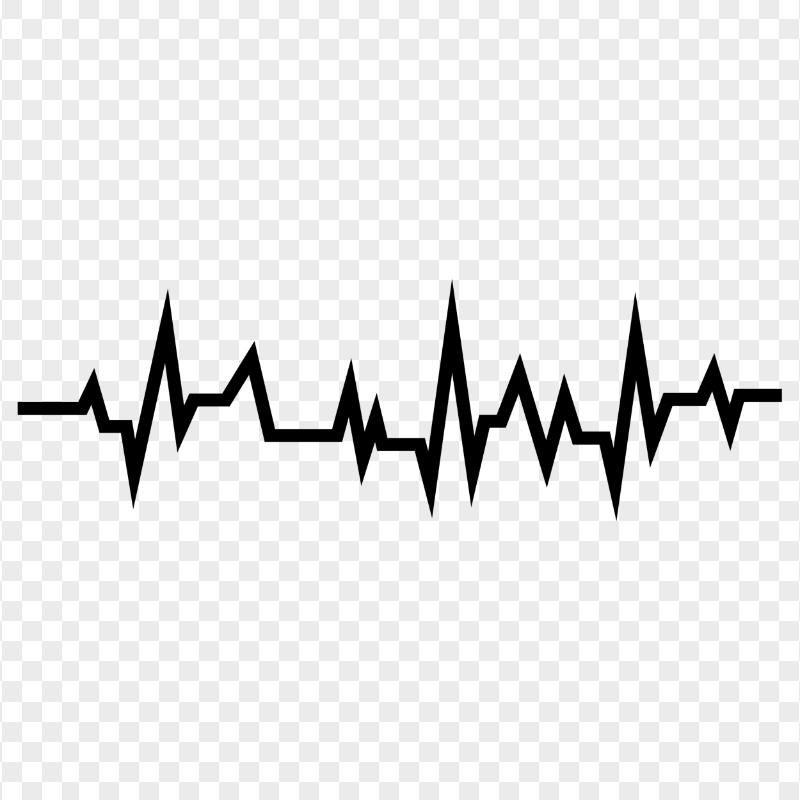 Electrocardiography EKG Heart Rate Black Line PNG