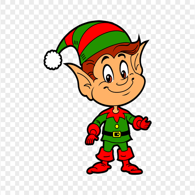 Elf Cartoon Clipart Transparent Background