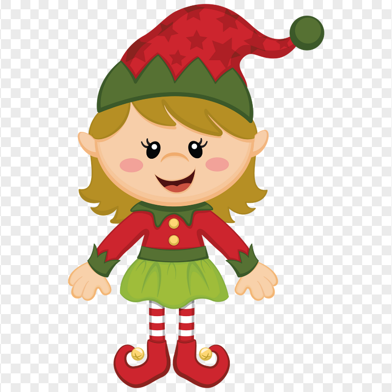 Elf Christmas Cartoon Character Download PNG