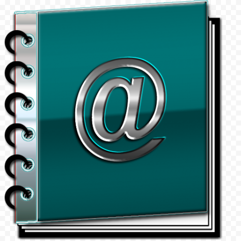 Email Contacts Address Book Teal Icon PNG