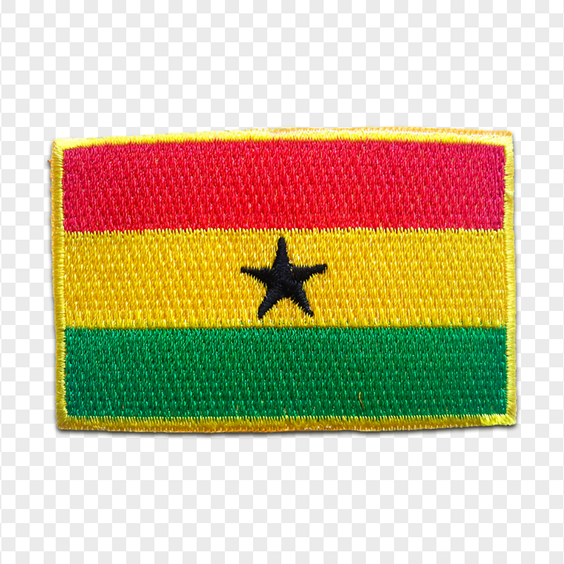 Embroidered Ghana Flag Patch PNG