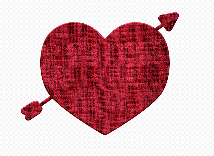 Embroidery Red Heart Valentine Love FREE PNG
