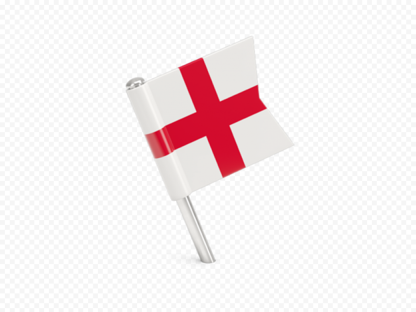 England Flag Pole Illustration Icon PNG