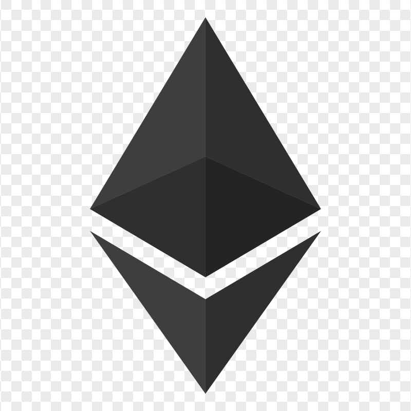 Ethereum ETH Black Logo Sign HD PNG