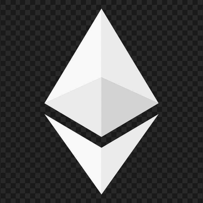 Ethereum ETH White Logo Sign PNG