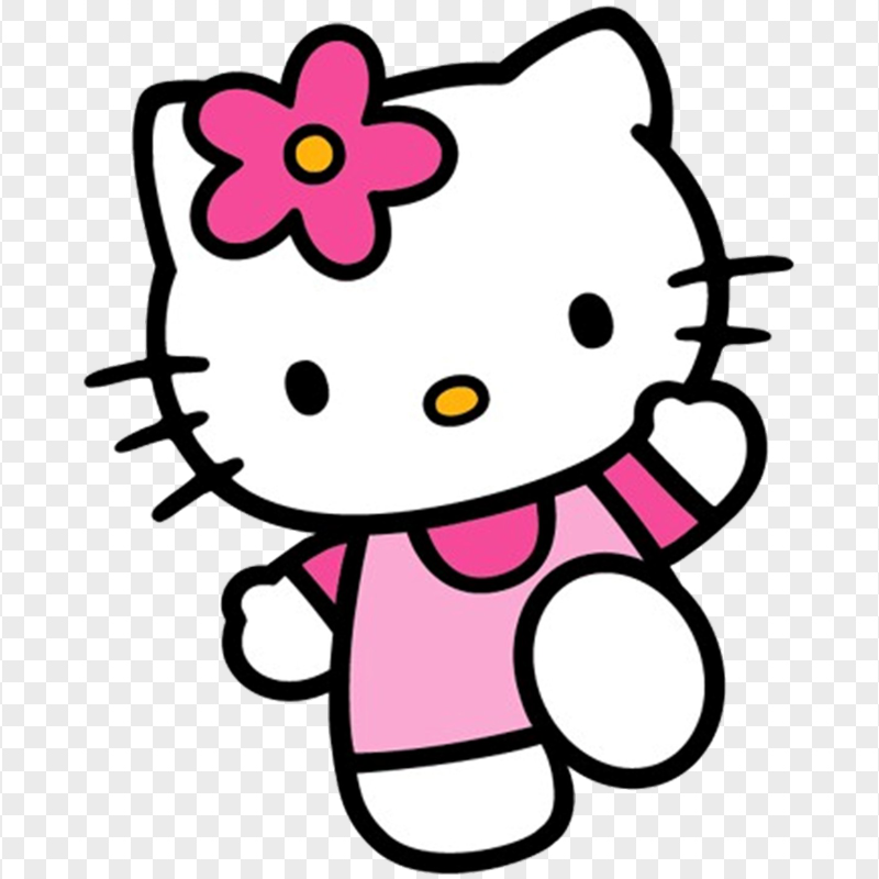 Excited Happy Hello Kitty Character HD Transparent PNG