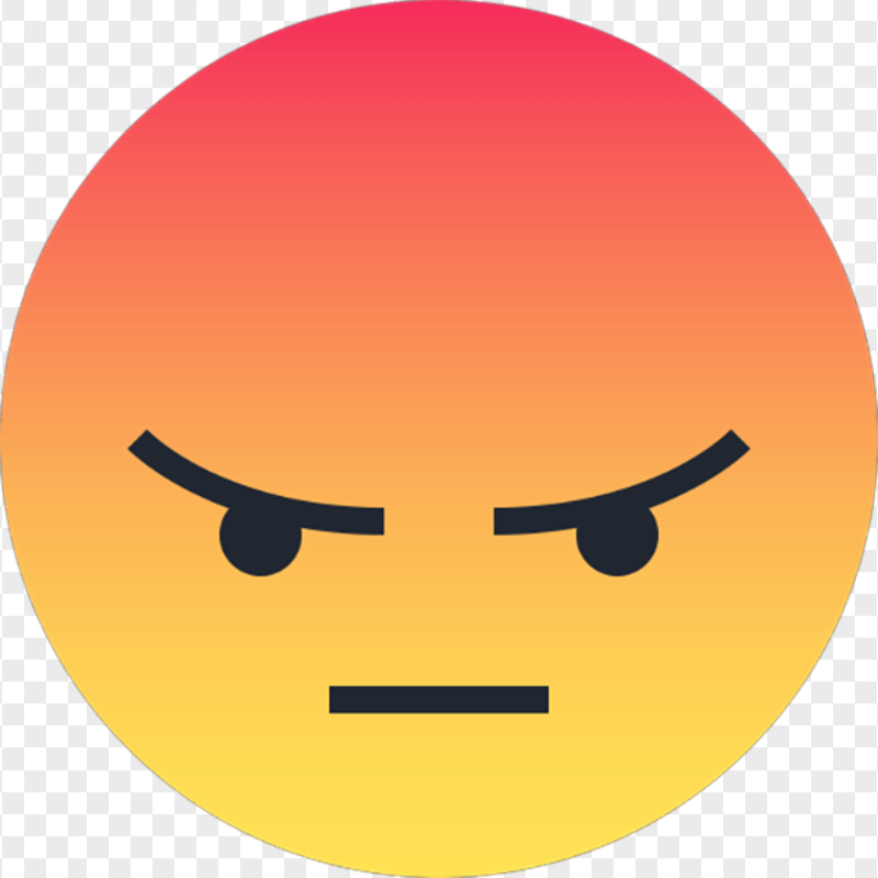 Facebook Reaction Like Angry Emoticon Face Icon