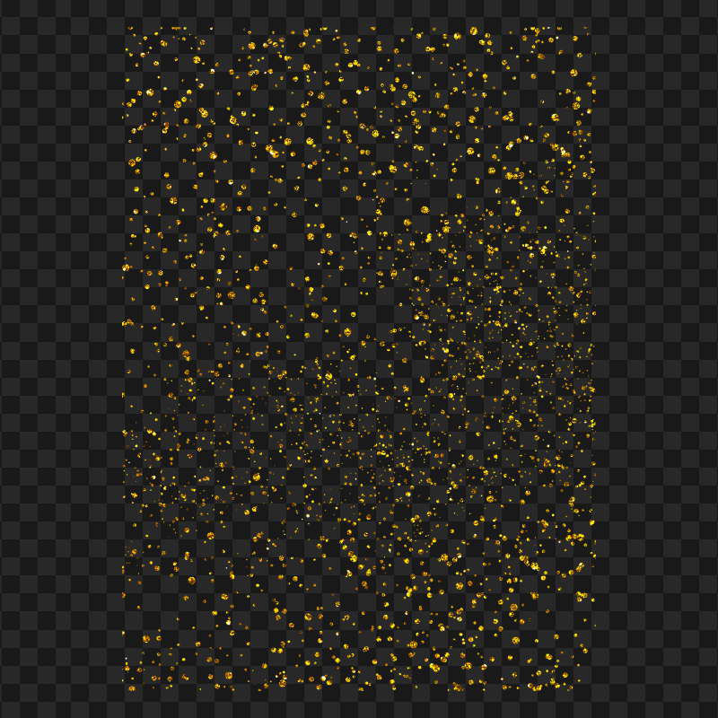 Falling Gold Glitter Effect Transparent PNG