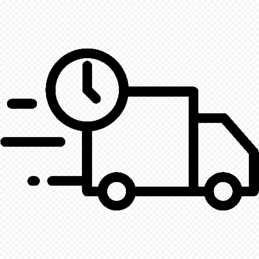 Fast Delivery Shipping Car Truck Black Icon Transparent PNG