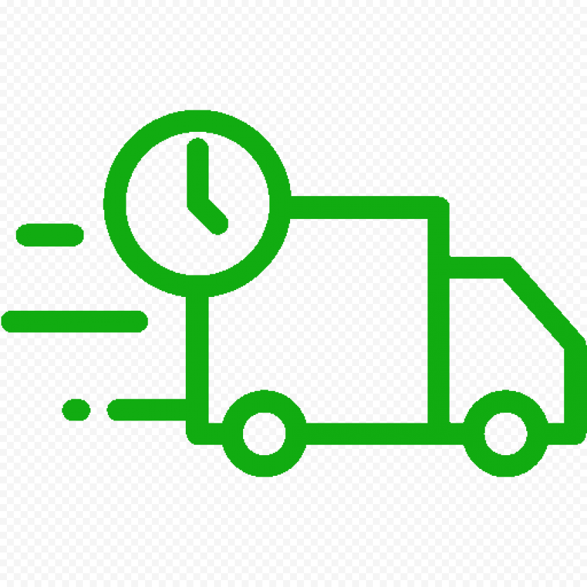 Fast Delivery Shipping Car Truck Green Icon PNG