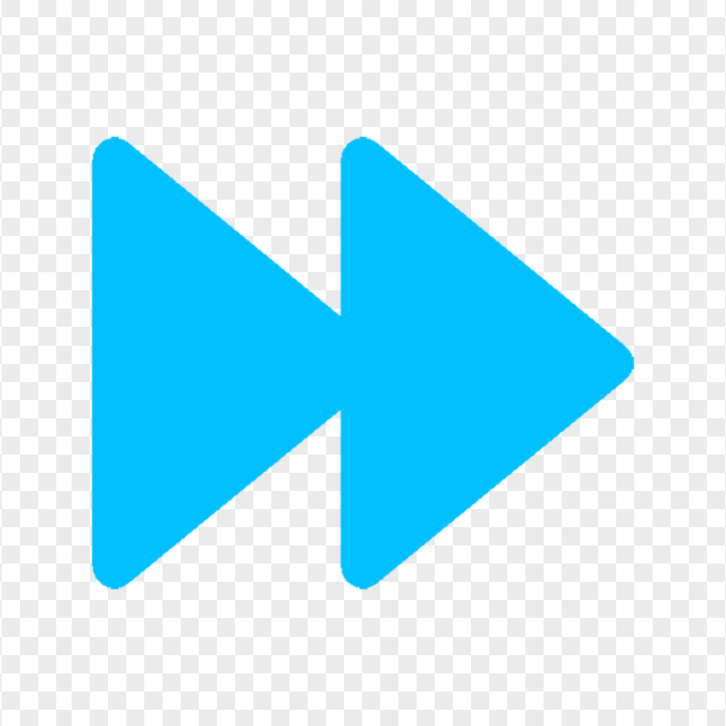 Fast Forward Blue Icon PNG Image